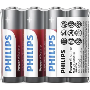 Батарейка Philips Power Alkaline AA лужна плівка, 4 шт, LR6P4F/10 UA